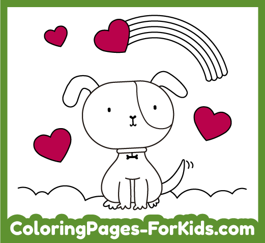 Online animal coloring pages: Dog