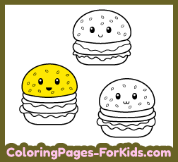 Online coloring pages for toddlers and young kids to paint: Burges