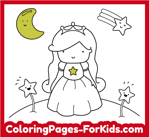 Princess coloring pages for kids to print and to play online