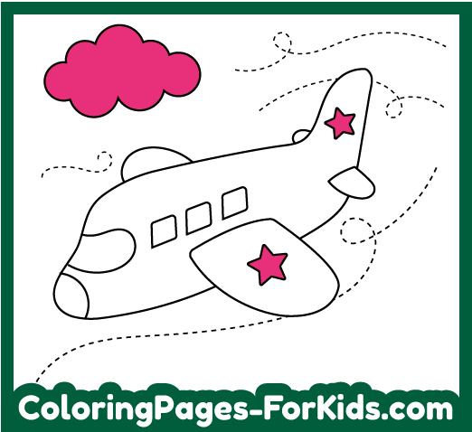 Coloring pages for kids: Airplane