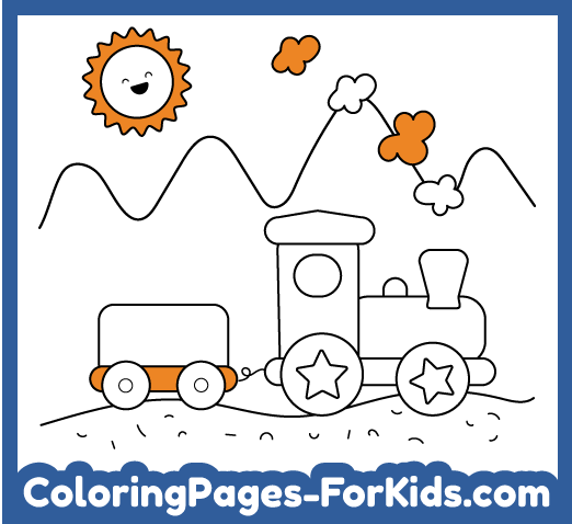 Online and printable drawings: Train
