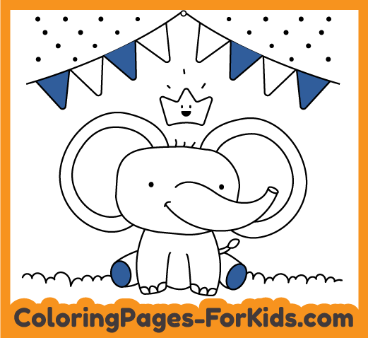 Animal coloring pages: Elephant