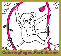 Free monkey drawing for toddlers