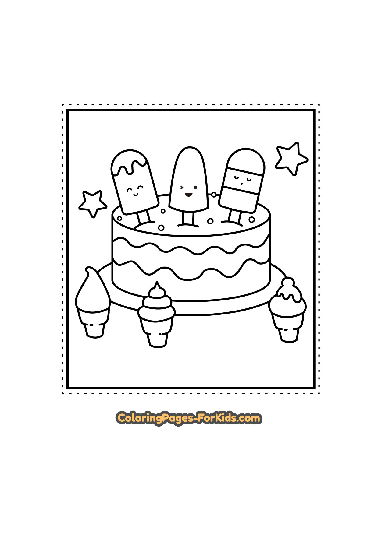 Free Coloring Pages for Kids: Candies