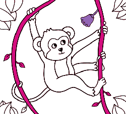 Monkey Drawing for Kids