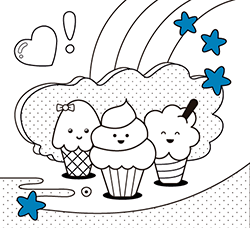 Online ice cream coloring pages for kids