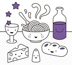 Online food coloring pages