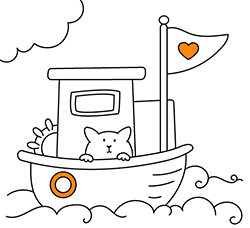 Coloring pages for children. Ship