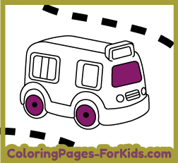 Free drawings to print for free and paint. Printable transport coloring page with Bus to color