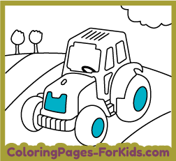 Free drawings to print for free and paint. Printable coloring page with tractor to color
