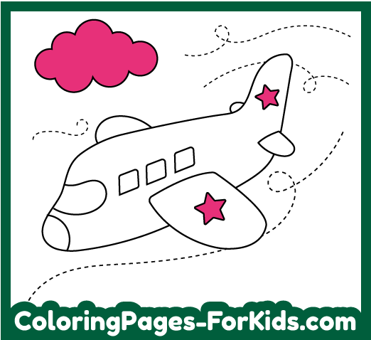 Coloring page with toy plane drawing kids Vector Image