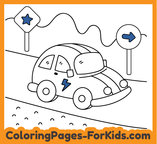 Coloring pages for children: Car