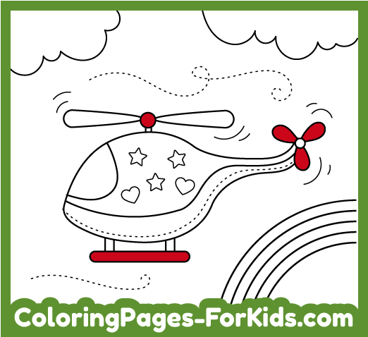 Online coloring pages: Helicopter