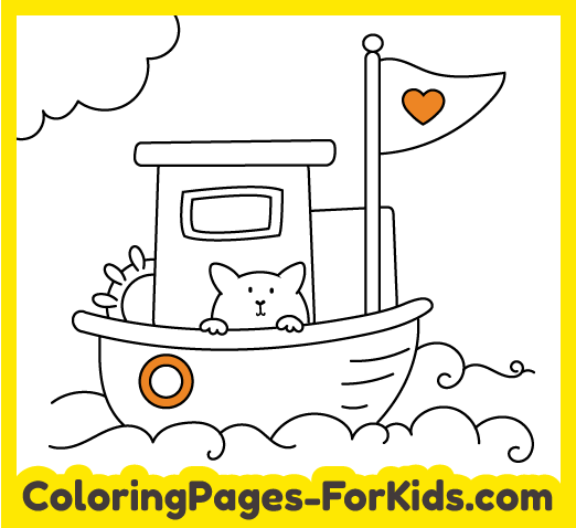 Free coloring pages: Ship