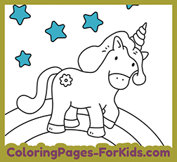 Printable unicorn coloring pages to print for free and paint: Rainbow