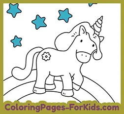 Printable unicorn coloring pages to print for free and paint: Rainbow