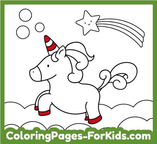 Coloring pages for kids: Unicorn