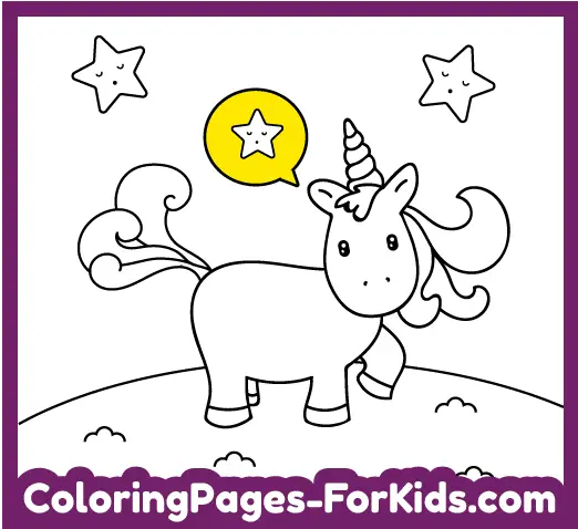 unicorn coloring pages for kids